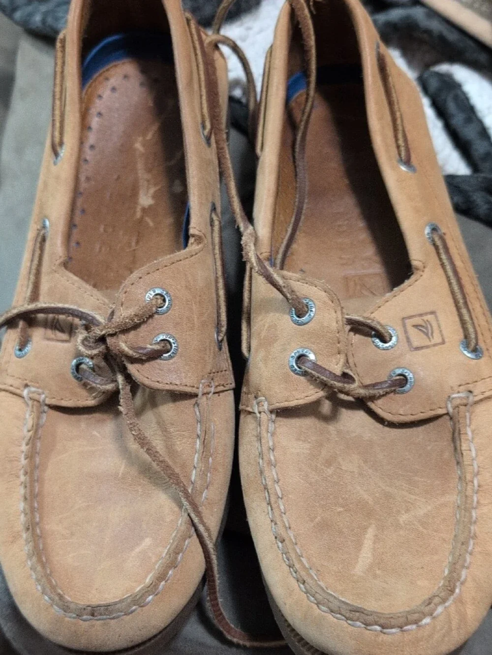Sperry Dark Brown Boat Shoe Sole with Contrast Stitching